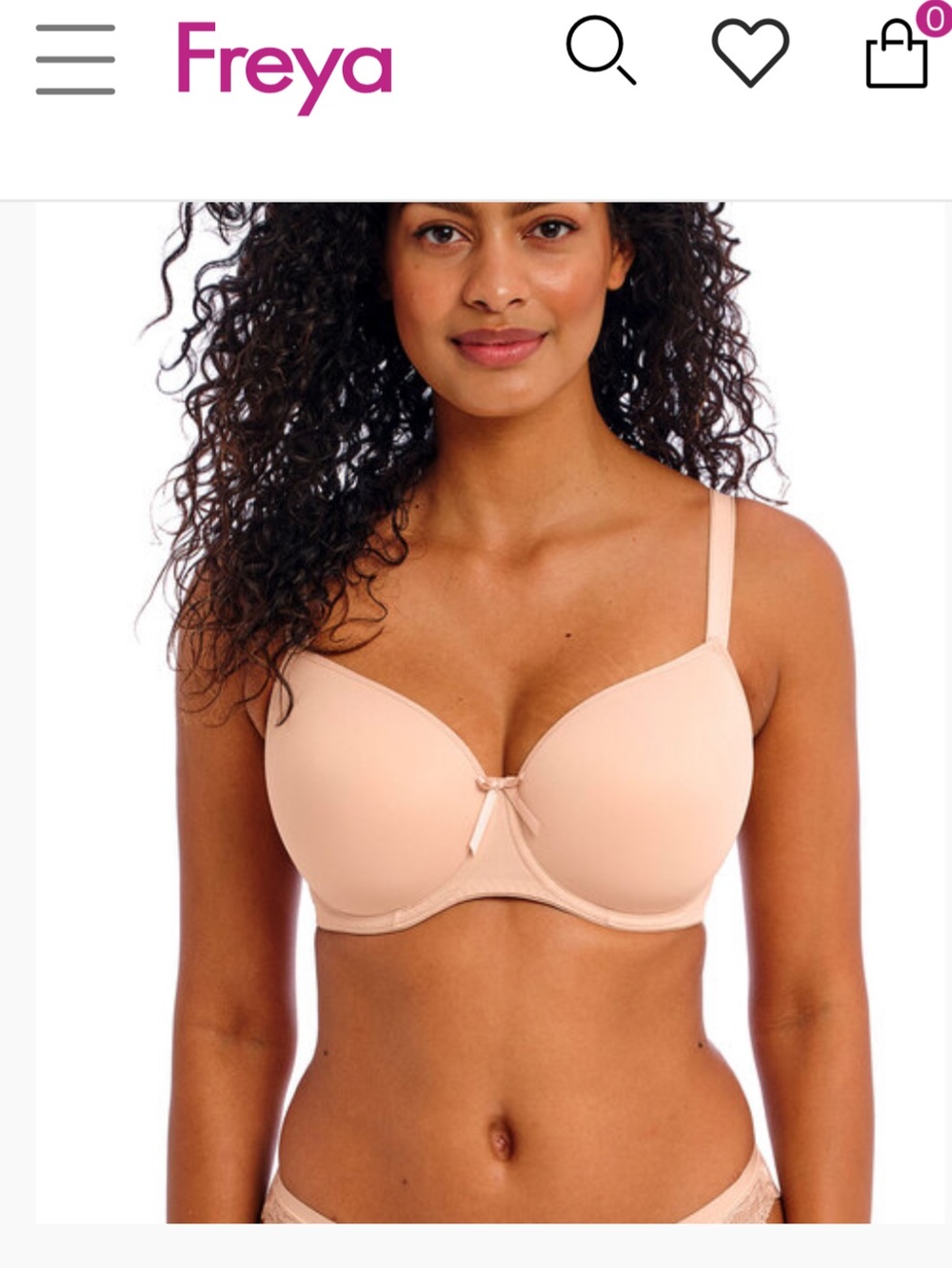 Freya Nude Peach T-Shirt Bra - Smooth Molded Support